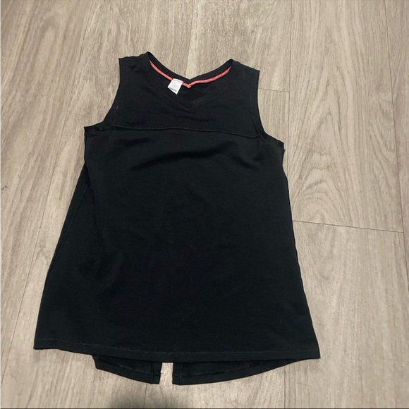 Ivivva Black Top with Red Stitching - Picture 1 of 3
